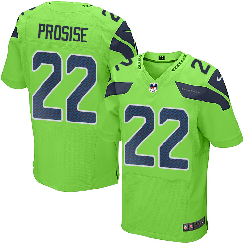 Men's Elite C. J. Prosise Nike Jersey Green - #22 Rush NFL Seattle Seahawks